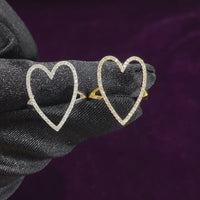 Pave Open Heart Ring